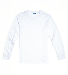 City Lab Fitted Long Sleeve Shirt, Crew (0209R) – Black/Ice White