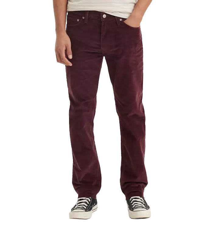Person wearing Levi’s 511™ Slim Corduroy Pants — Deep Burgundy