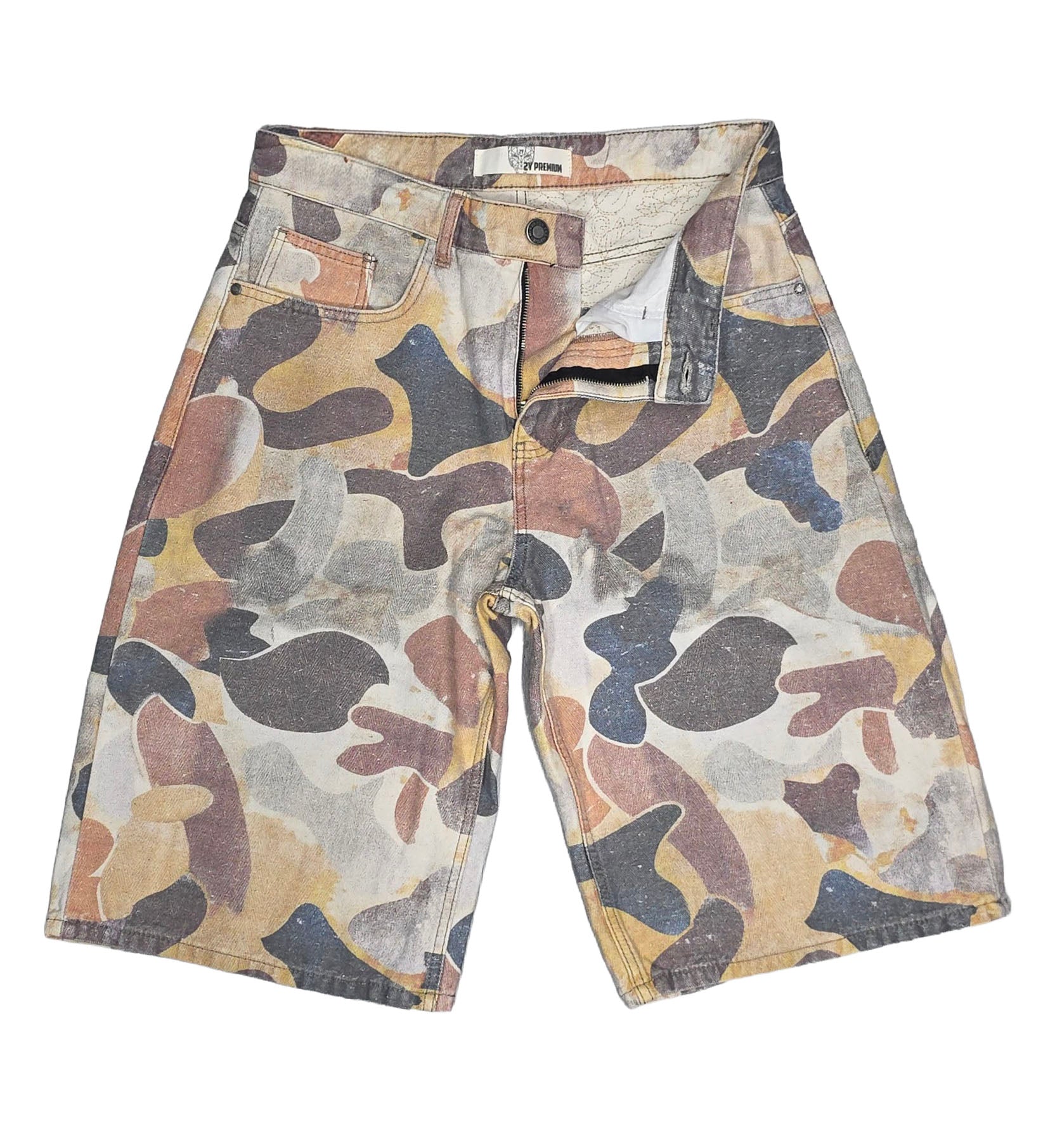 2Y Premium Kamuflaj Denim Shorts