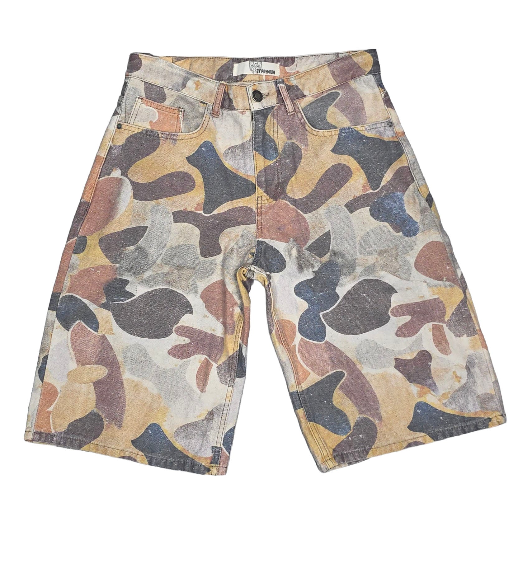 2Y Premium Kamuflaj Denim Shorts