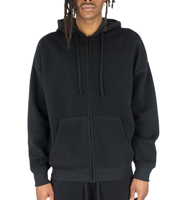 Rebel Minds Solid Oversize Full-Zip Hoodie