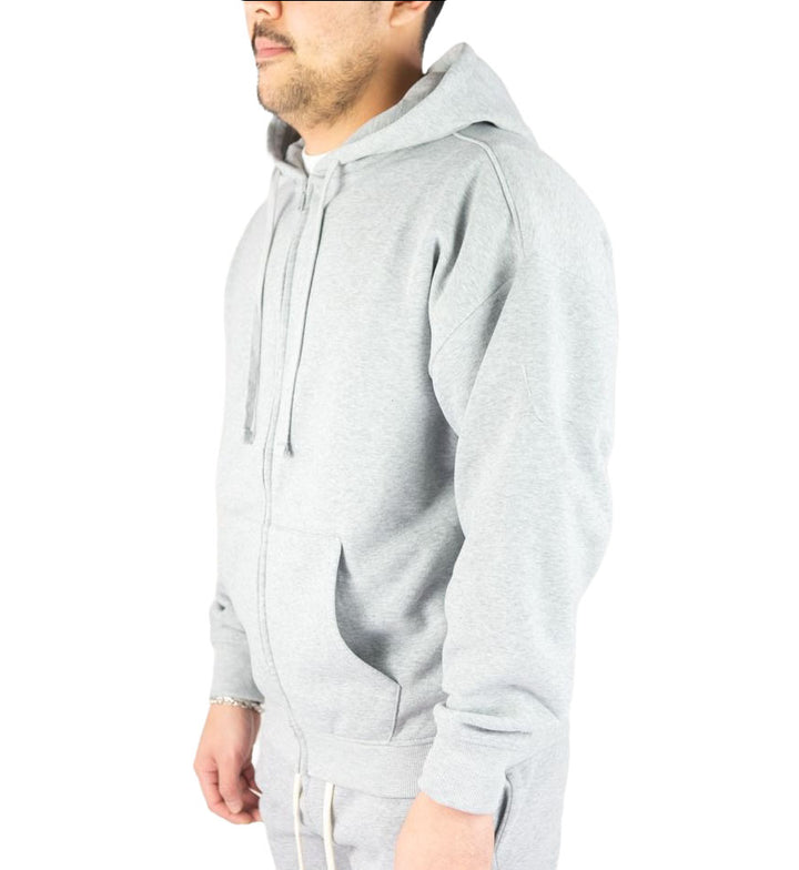 Rebel Minds Solid Oversize Full-Zip Hoodie