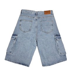 2Y Premium Kapri Cargo Denim Shorts Blue 1124ES3215 | Pro Feet