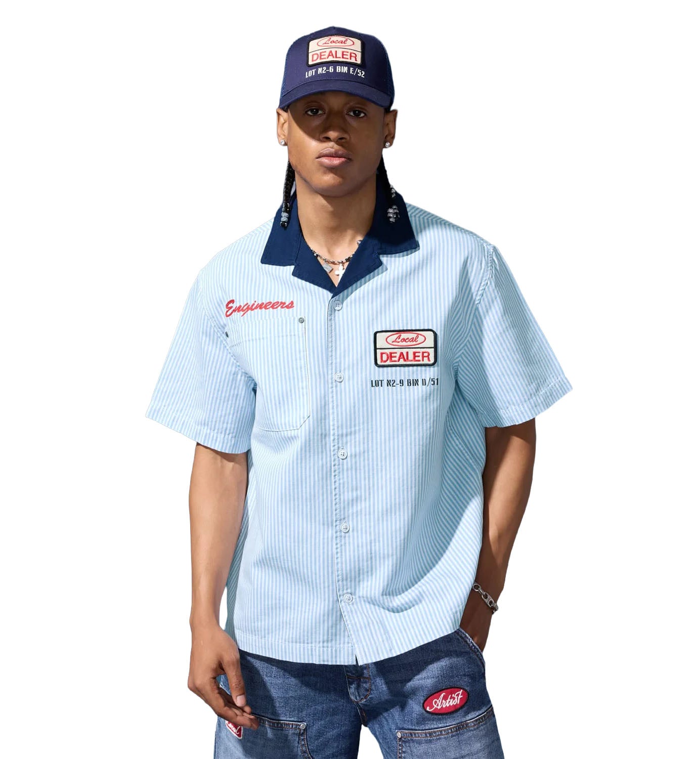 Jordan Craig Re-Up Mechanic Shirt Bengal Stripe 2058-3F | Pro Feet