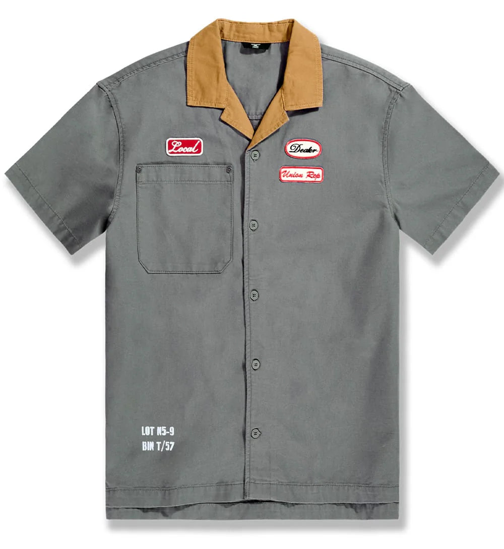Jordan Craig The Re-Up Mechanic Shirt Charcoal 2059-24 | Pro Feet