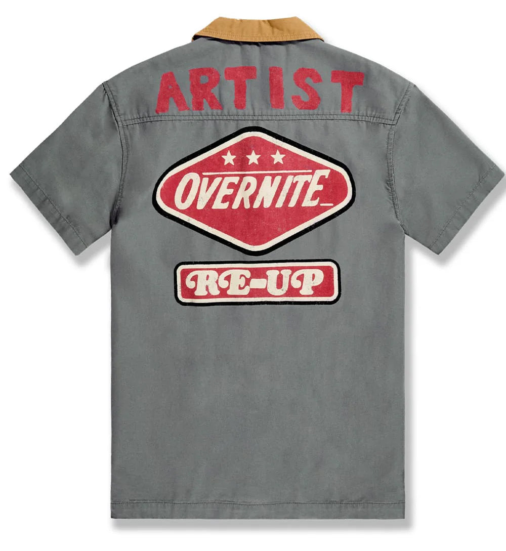 Jordan Craig The Re-Up Mechanic Shirt Charcoal 2059-24 | Pro Feet