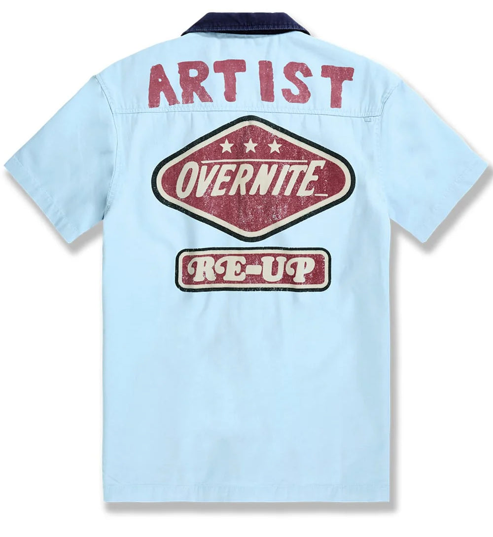Jordan Craig The Re-Up Mechanic Shirt Service Blue 2059-4F | Pro Feet