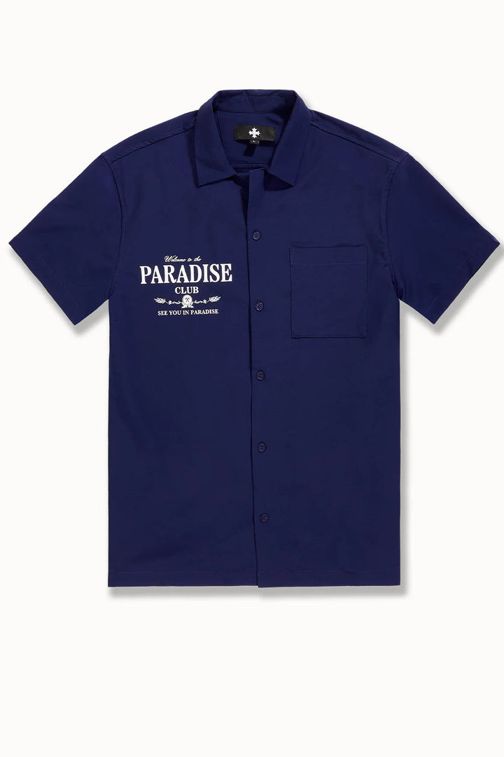 See You In Paradise Paradise Club S/S Shirt Navy | Pro Feet | PY2066T