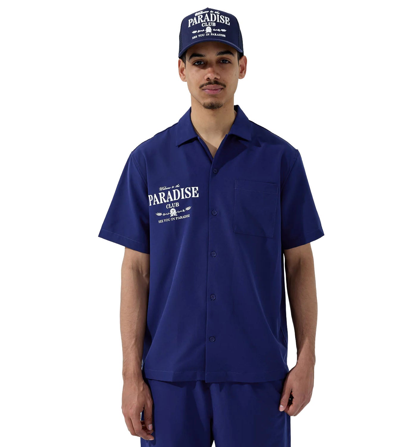 See You In Paradise Paradise Club S/S Shirt Navy | Pro Feet | PY2066T