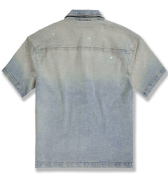 Radiant Denim Zip Up Shirt Cream Wash 2082-2R | Pro Feet