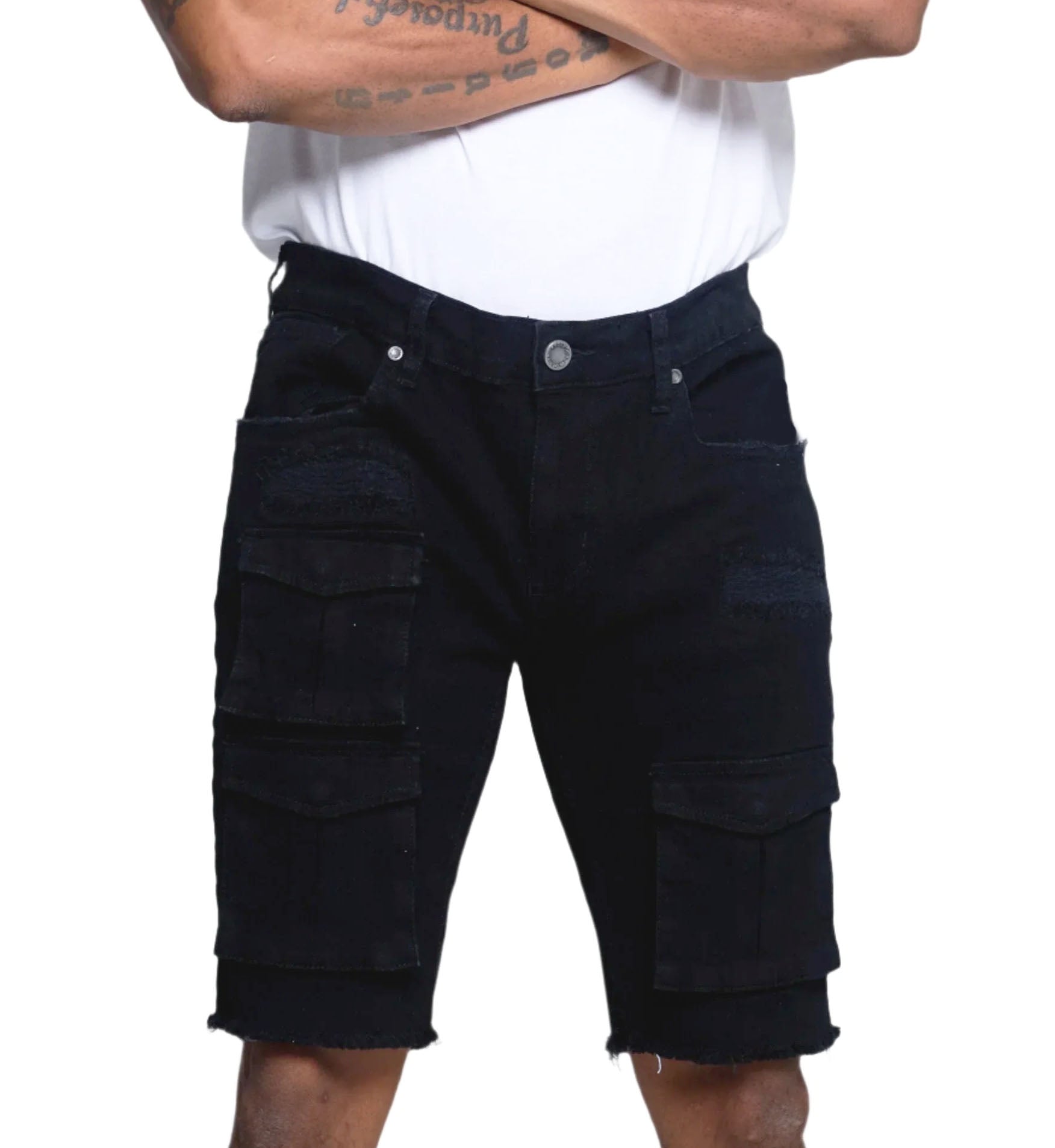 Evolution Men’s Combat Denim Short Black (22973-BK)