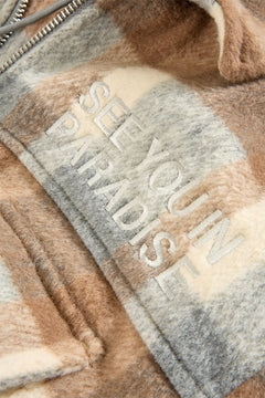 SYIP Hooded Flannel Shacket Khaki 2568-06 | Pro Feet