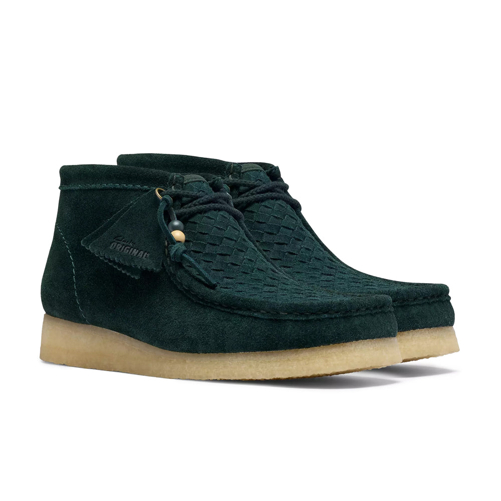 Clarks Originals Wallabee Boot Forest Green Weave 26327512 | Pro Feet