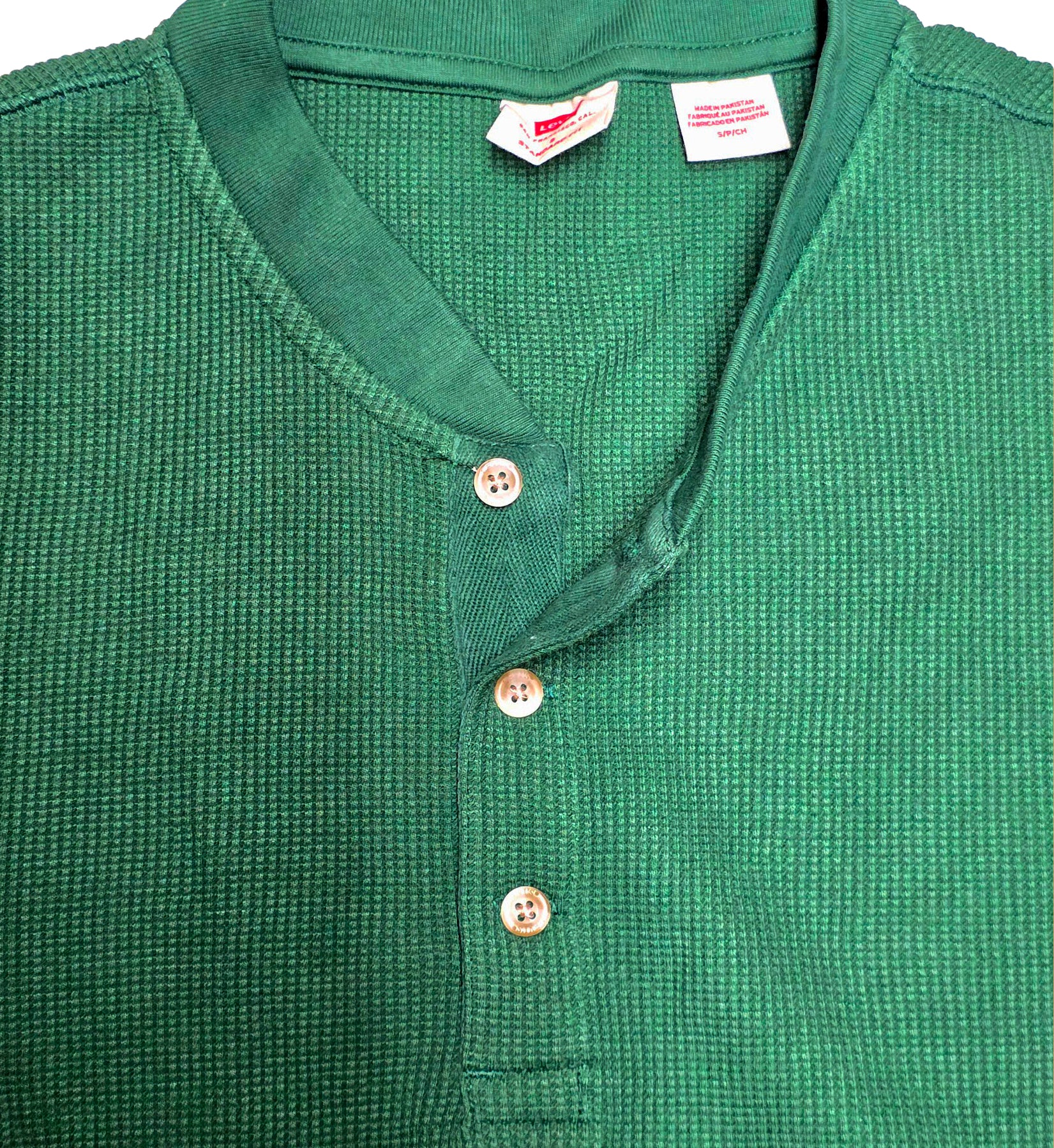 Levi’s Long Sleeve Thermal Henley Green 296910042 | Pro Feet