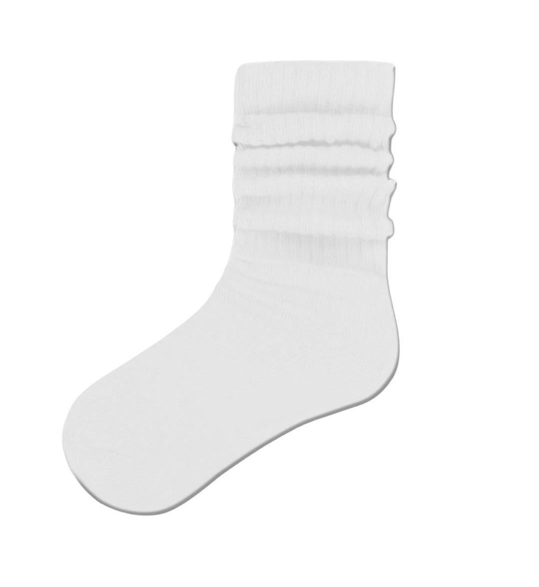 Piccolo Hosiery Slouch Sock - White