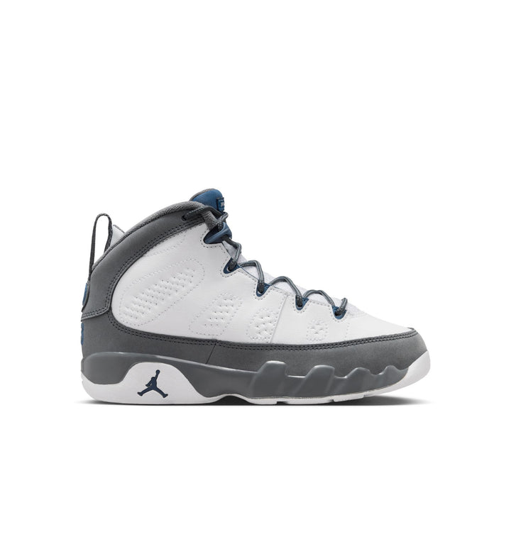 Jordan 9 Retro PS “White/French Blue/Flint Grey” (401811-100)