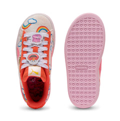 PUMA Care Bears x Sesame Street Basket Frosted Ivory/Red Glamour/Pearl Pink 406903_01 | Pro Feet