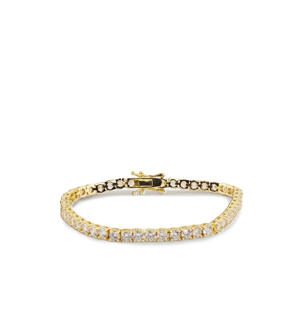 Golden Gilt 5MM Tennis Bracelet Gold 5MMTENNBRAC-GLD | Pro Feet