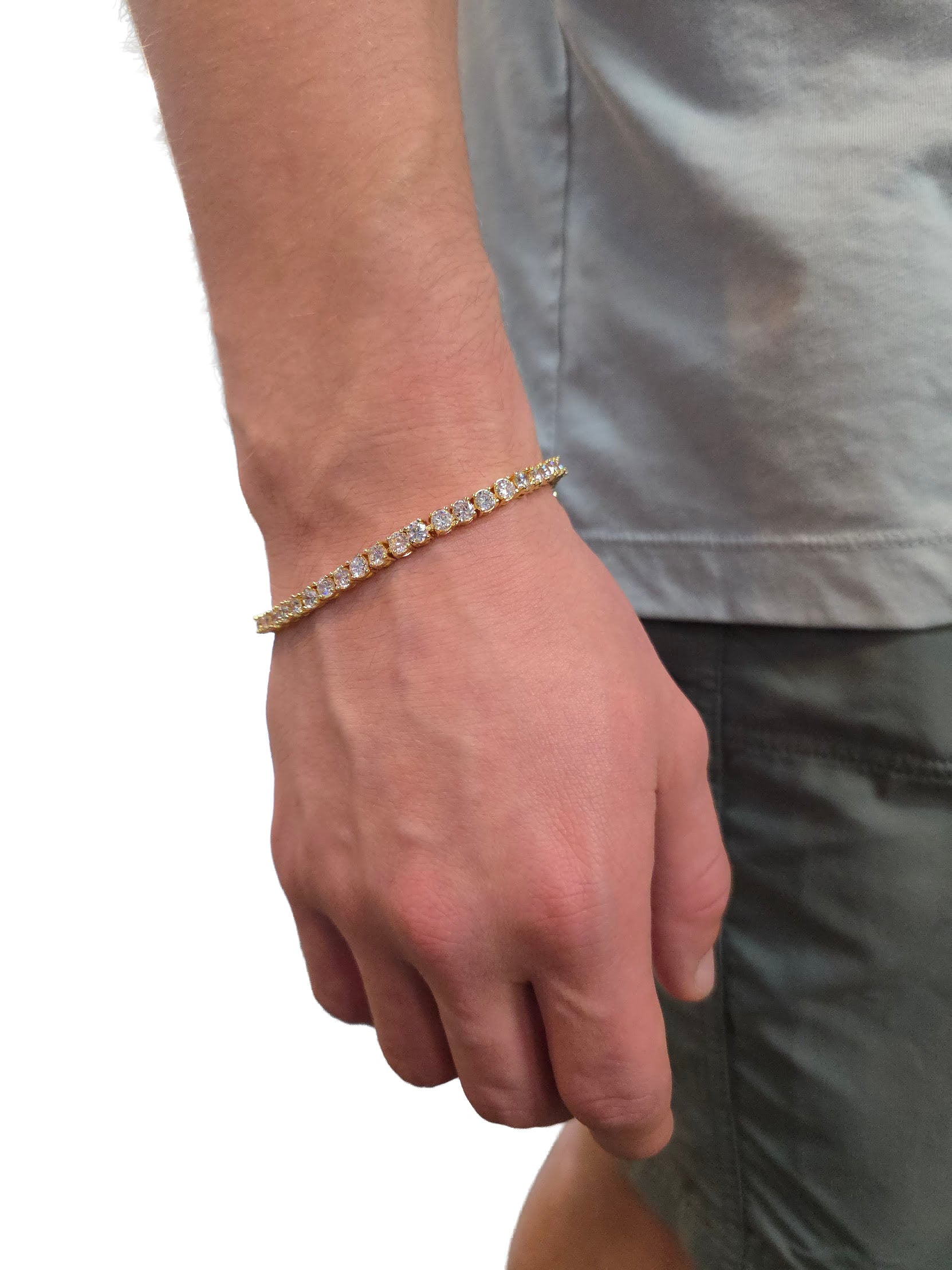 Golden Gilt 5MM Tennis Bracelet Gold 5MMTENNBRAC-GLD | Pro Feet