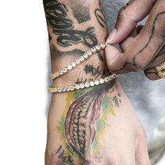 Golden Gilt 5MM Tennis Bracelet Gold 5MMTENNBRAC-GLD | Pro Feet