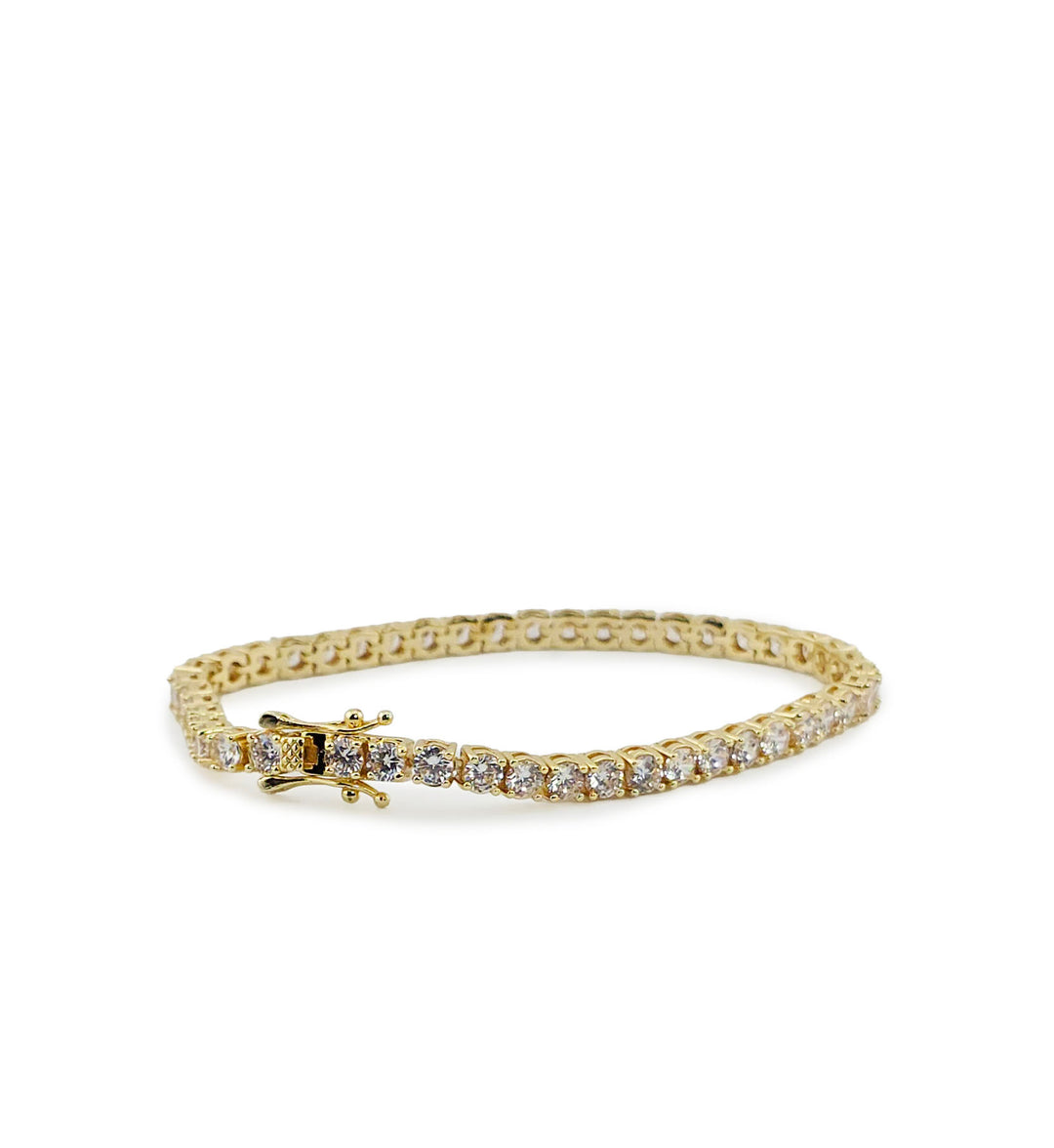 Golden Gilt 5MM Tennis Bracelet Gold 5MMTENNBRAC-GLD | Pro Feet