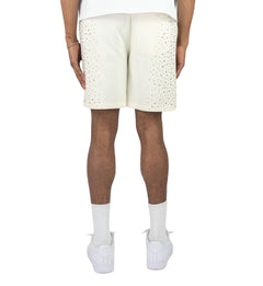 Rebel Minds Rhinestone Galaxy FT Shorts Cream 610-11965 | Pro Feet