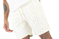 Rebel Minds Rhinestone Galaxy FT Shorts Cream 610-11965 | Pro Feet