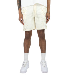 Rebel Minds Rhinestone Galaxy FT Shorts Cream 610-11965 | Pro Feet