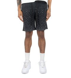 Rebel Minds Rhinestone Galaxy FT Shorts Black 610-11965 | Pro Feet