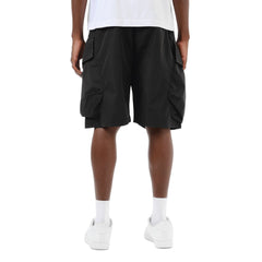Copper Rivet Twill Cargo Shorts Black | Pro Feet | 612501-BK