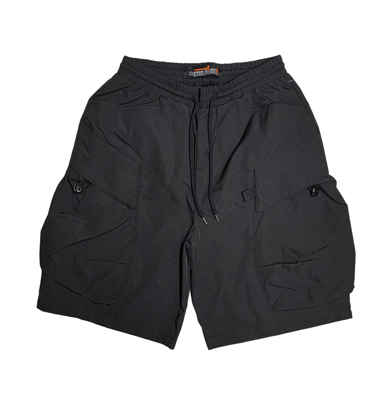 Copper Rivet Twill Cargo Shorts Black | Pro Feet | 612501-BK