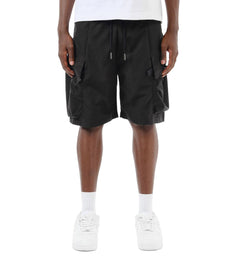 Copper Rivet Twill Cargo Shorts Black | Pro Feet | 612501-BK