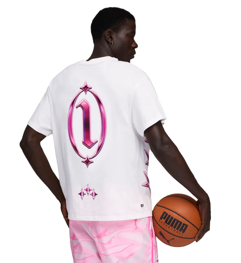 PUMA LaFrancé Pink Heem SS Tee Puma White 633842_01 | Pro Feet