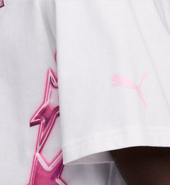 PUMA LaFrancé Pink Heem SS Tee Puma White 633842_01 | Pro Feet