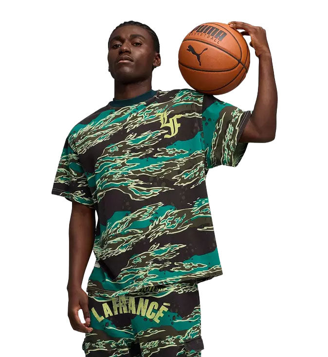 PUMA LaFrancé Supply Oversized Tee Green Terrain AOP (63463801)