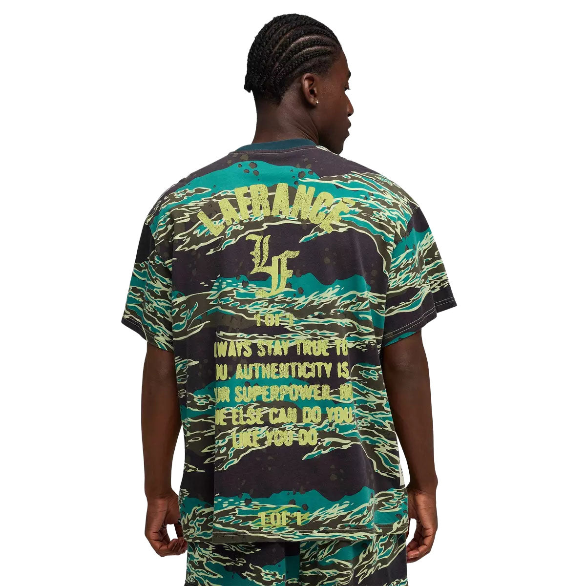 PUMA LaFrancé Supply Oversized Tee Green Terrain AOP (63463801)