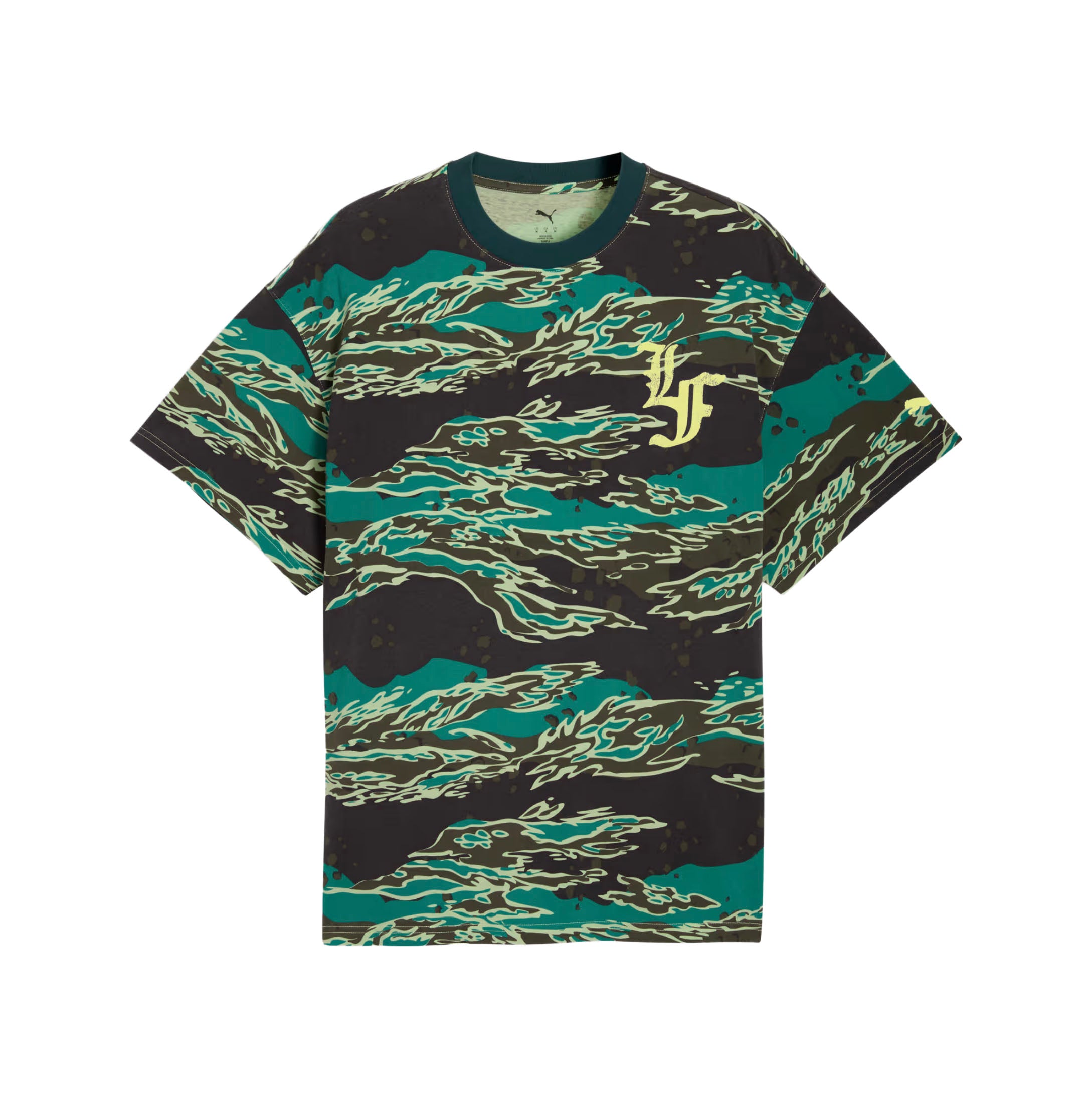 PUMA LaFrancé Supply Oversized Tee Green Terrain AOP (63463801)
