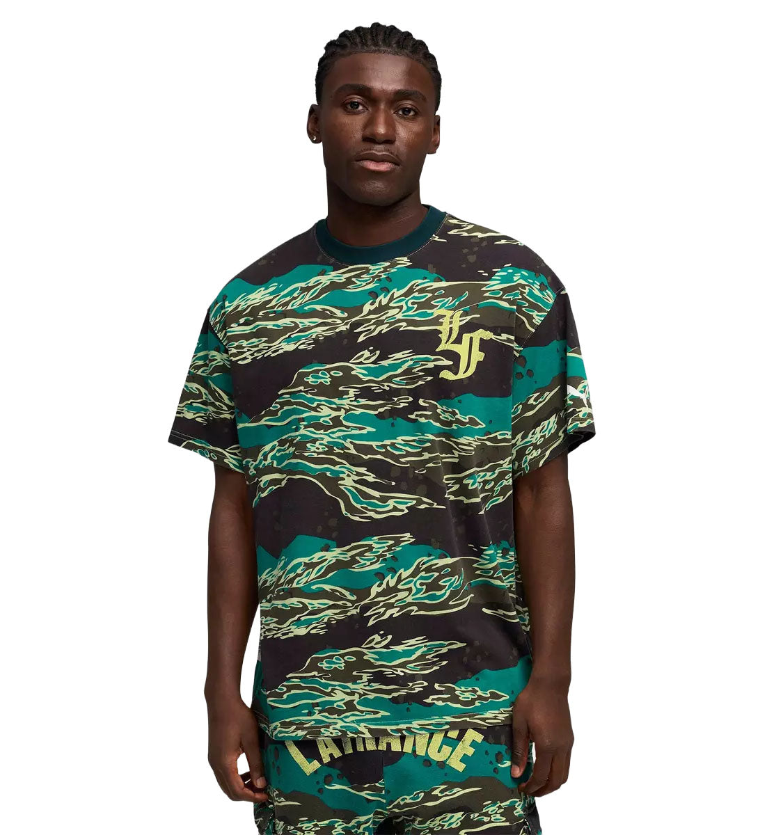 PUMA LaFrancé Supply Oversized Tee Green Terrain AOP (63463801