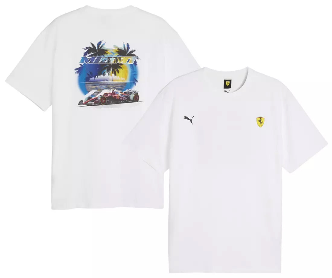 PUMA F1 Ferrari Miami T-Shirt Puma White 63645704 | Pro Feet