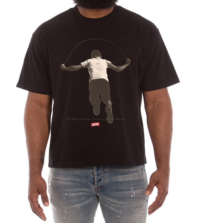 Black AKOO Heart of Gold SS Tee