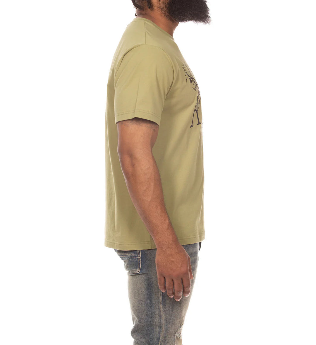 AKOO Family Tree Short Sleeve Knit Tee “Sage” (751-6308)