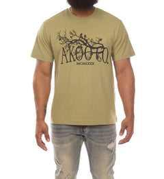 AKOO Family Tree Short Sleeve Knit Tee “Sage” (751-6308)