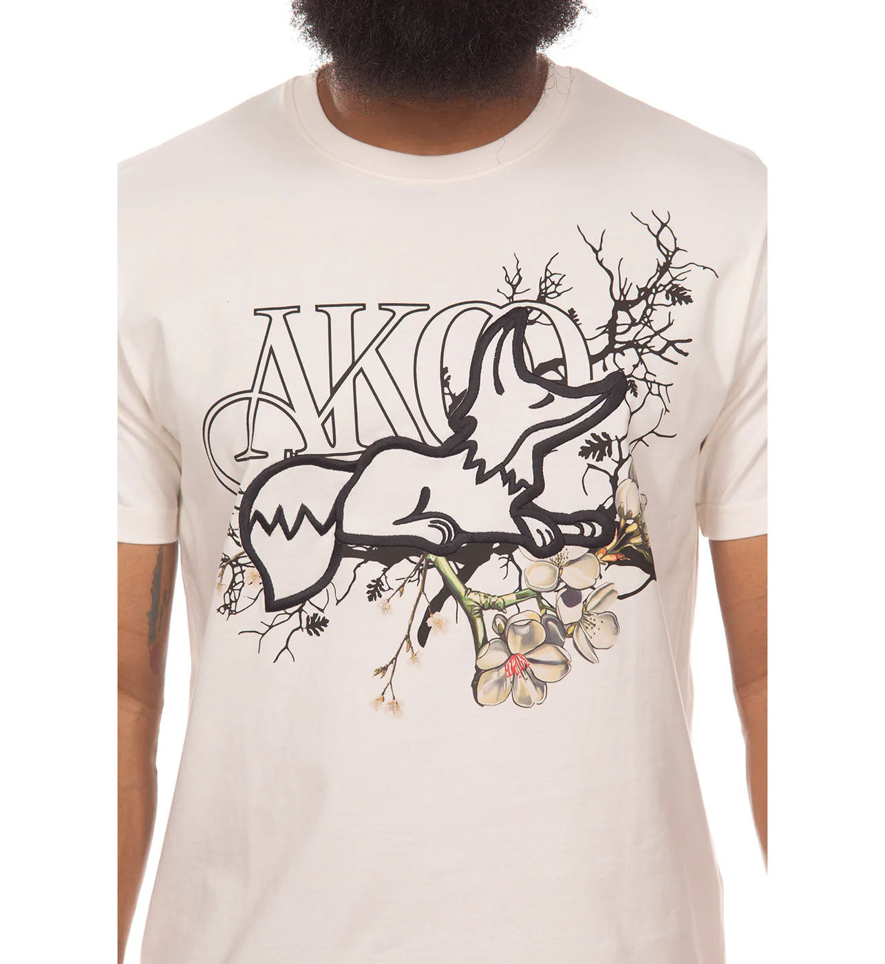 AKOO Higher Ground Short Sleeve Knit Tee “Whisper White” (751-6309)