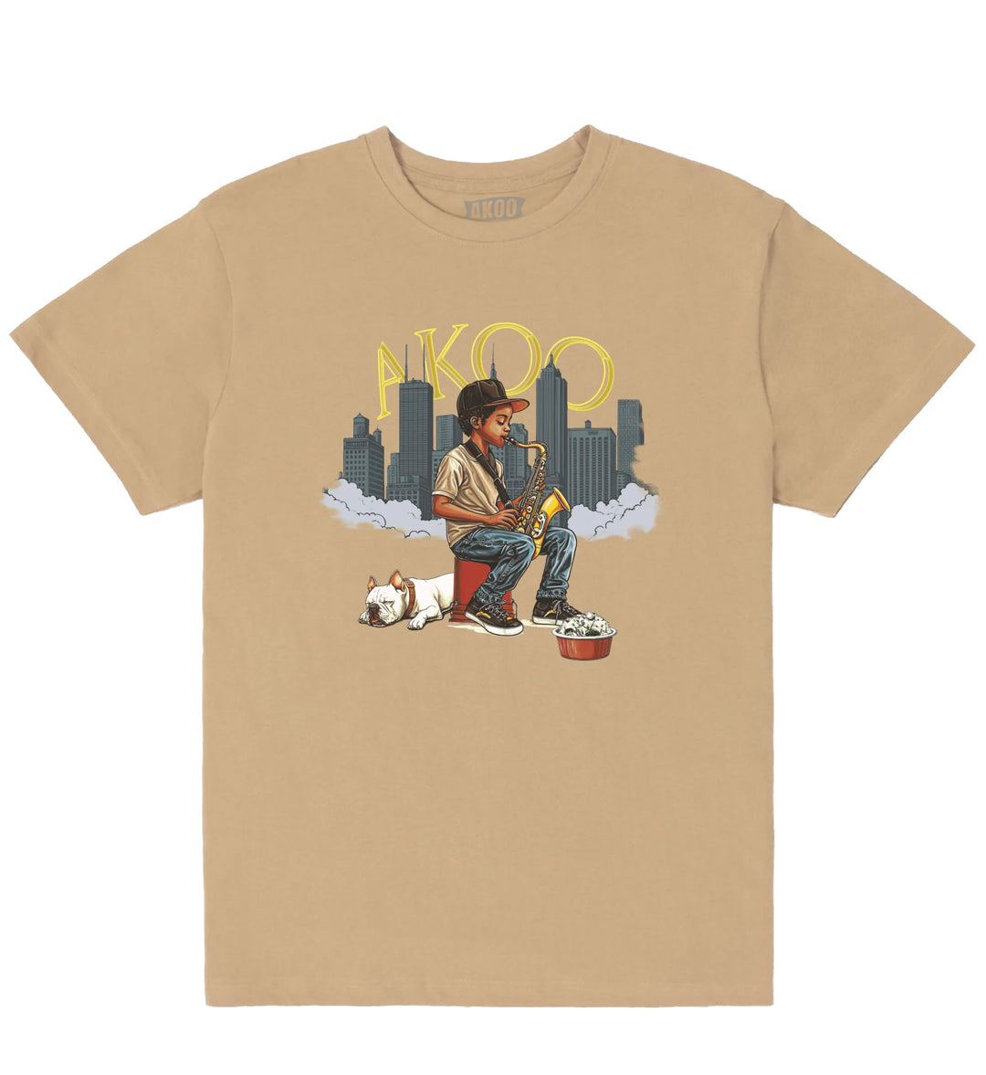 AKOO Saxophone SS Tee - Sand