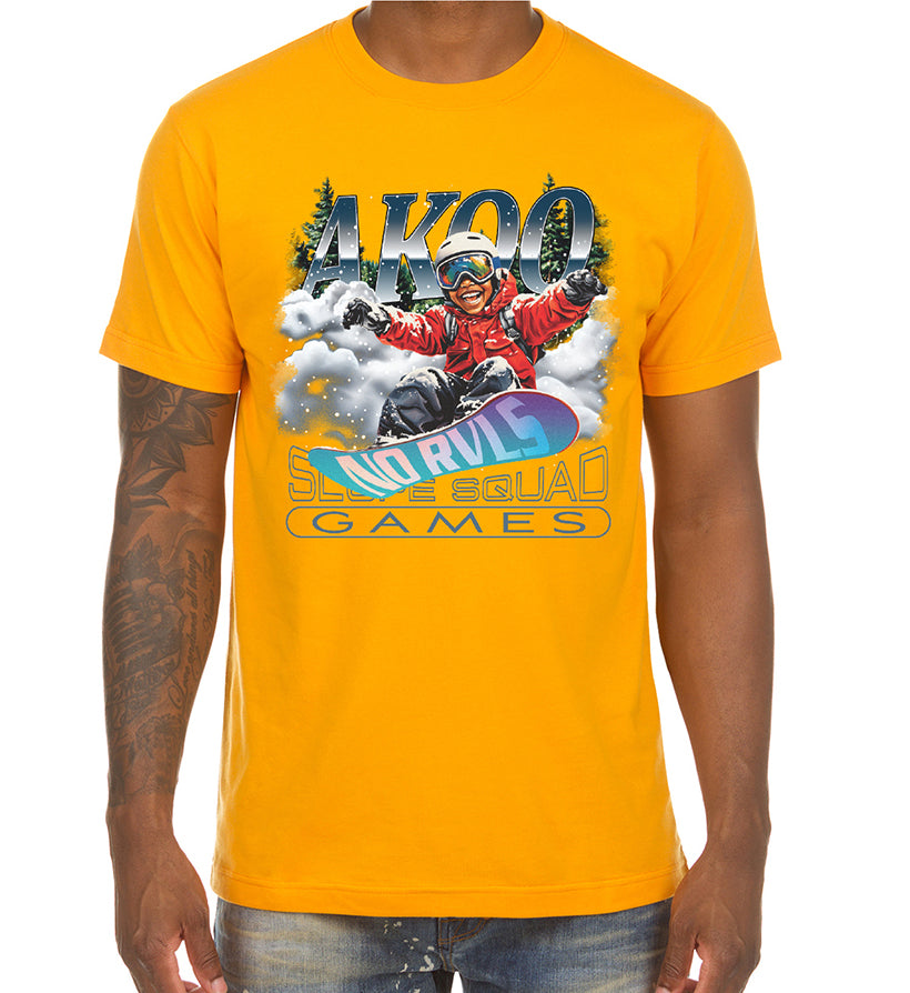 Gold AKOO Slope Kid SS Tee