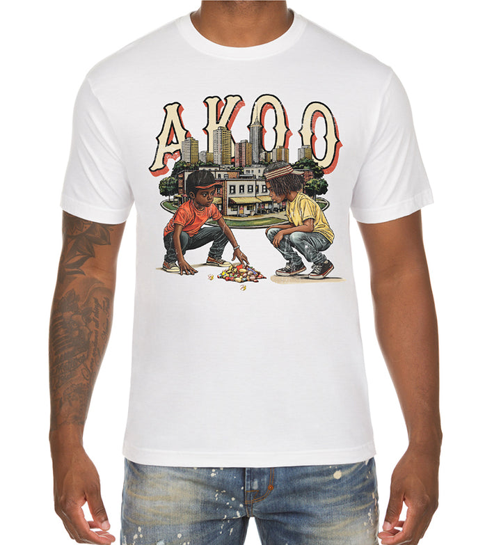 White AKOO Roll Em SS Tee