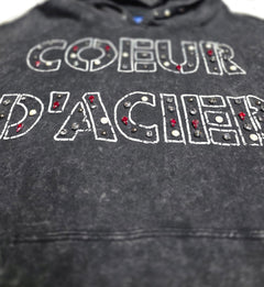 Rebel Denim ‘Coeur Dacier’ Jeweled Fleece Hoodie (752-322)