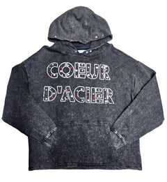 Rebel Denim ‘Coeur Dacier’ Jeweled Fleece Hoodie (752-322)