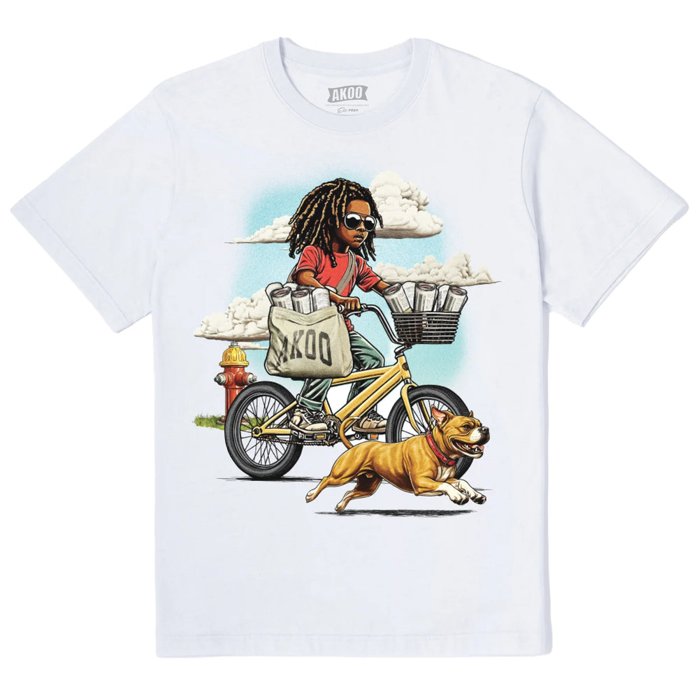 AKOO Paperboy SS Tee White 761-0201 | Pro Feet