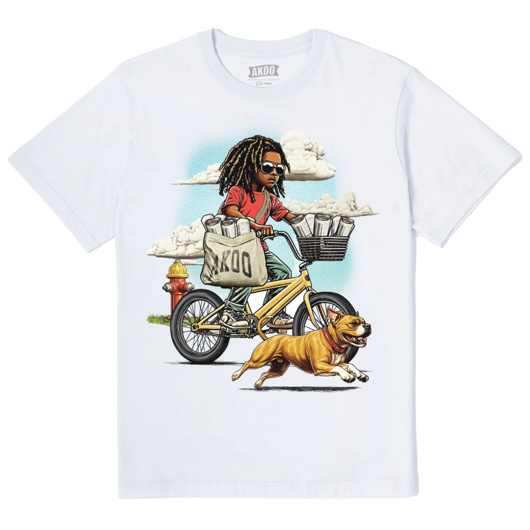 AKOO Paperboy SS Tee White 761-0201 | Pro Feet